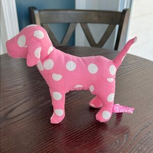 Victoria’s Secret Pink Polka Dot Plush Dog. Perfect condition